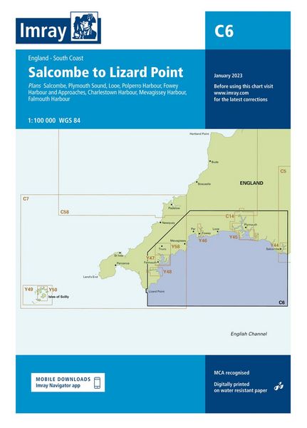 Produktbild: C6 Salcombe to Lizard Point, Imray Chart