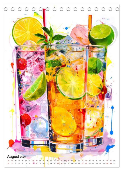 Produktbild: Abstrakte Cocktail-Palette! (Tischkalender 2026 DIN A5 hoch), CALVENDO Monatskalender