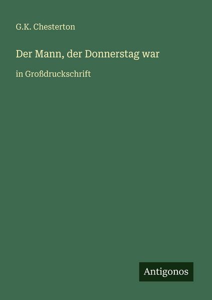 Produktbild: Der Mann, der Donnerstag war