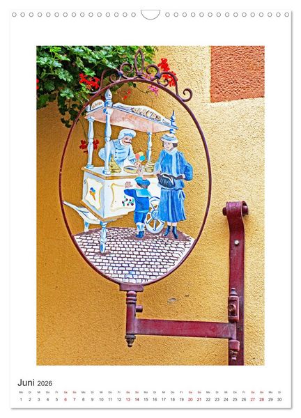 Produktbild: Nasenschilder der Z&uuml;nfte und Gasth&auml;user in Frankreich (Wandkalender 2026 DIN A3 hoch), CALVENDO Monatskalender