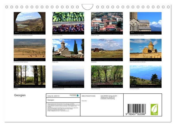 Produktbild: Georgien (Wandkalender 2026 DIN A4 quer), CALVENDO Monatskalender