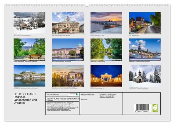 Produktbild: DEUTSCHLAND Reizvolle Landschaften und Urbanes (hochwertiger Premium Wandkalender 2026 DIN A2 quer), Kunstdruck in Hochglanz