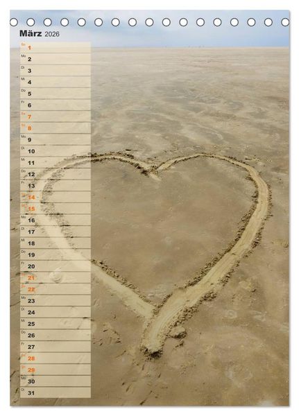 Produktbild: Zwischen D&uuml;nen und Watt / Geburtstagskalender (Tischkalender 2026 DIN A5 hoch), CALVENDO Monatskalender