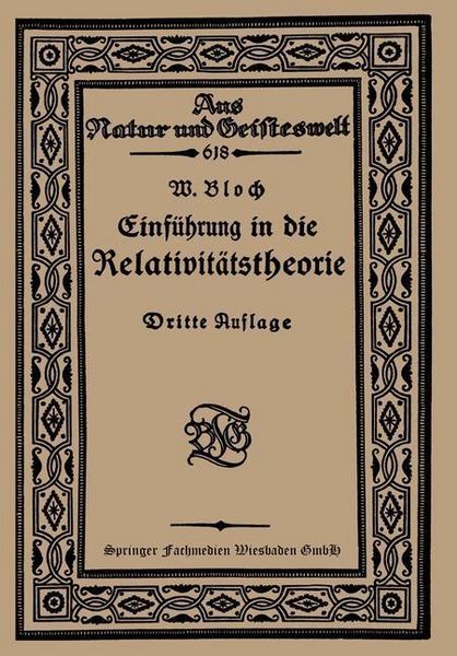 Produktbild: Einf&uuml;hrung in die Relativit&auml;tstheorie