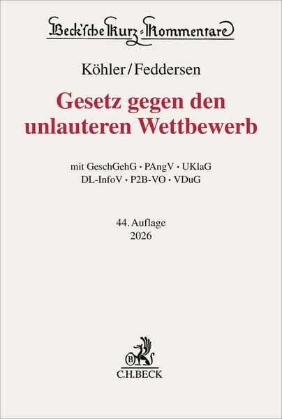 Produktbild: Gesetz gegen den unlauteren Wettbewerb. UWG