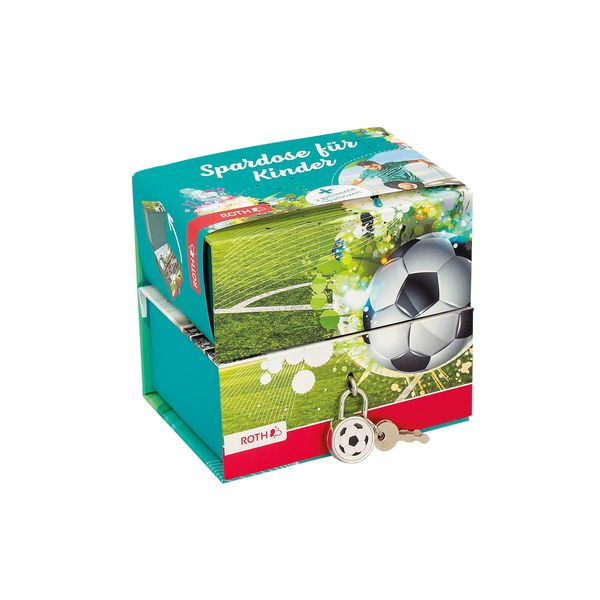 Produktbild: Roth Spardose 2 Boxen mit 2 F&auml;chern Fu&szlig;ballstar