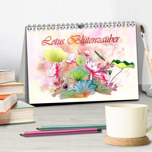 Produktbild: Lotus Bl&uuml;tenzauber (Tischkalender 2026 DIN A5 quer), CALVENDO Monatskalender