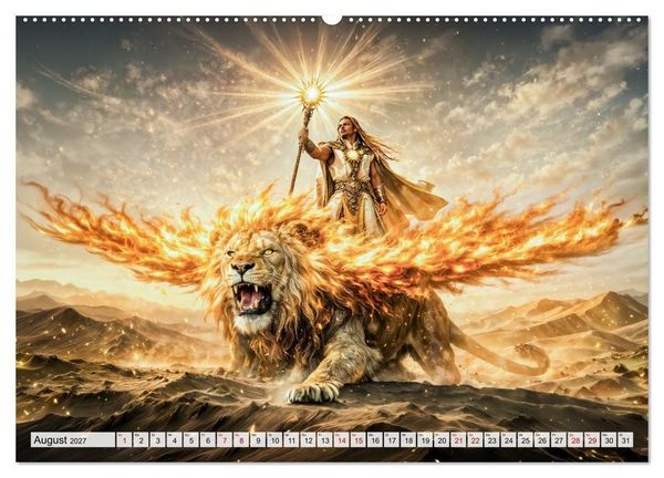 Produktbild: Sternzeichen - Die M&auml;chte des Tierkreises (hochwertiger Premium Wandkalender 2027 DIN A2 quer), Kunstdruck in Hochglanz