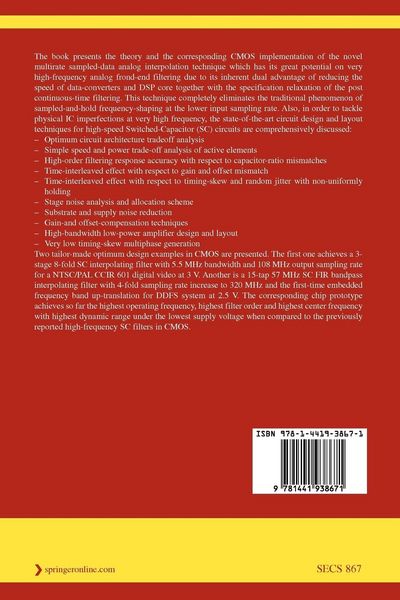 Produktbild: Design of Very High-Frequency Multirate Switched-Capacitor Circuits