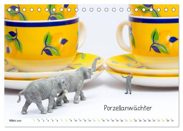 Produktbild: Uhraufzieher ... und andere Mini-Welten (Tischkalender 2026 DIN A5 quer), CALVENDO Monatskalender