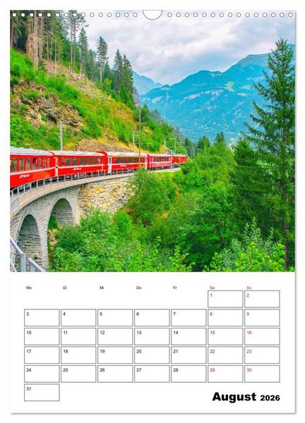 Produktbild: Rh&auml;tische Bahn - aussichtsreiches Bahnerlebnis (Wandkalender 2026 DIN A3 hoch), CALVENDO Monatskalender