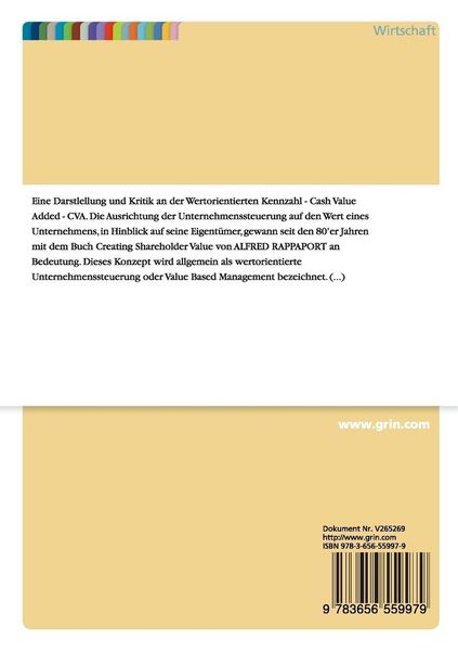 Produktbild: Das Konzept des Cash Value Added