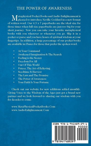 Produktbild: The Power of Awareness ( Metaphysical Pocket Book )