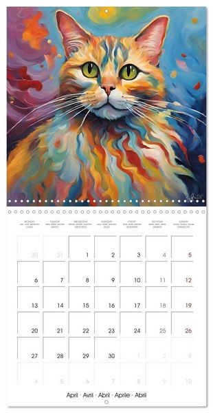 Produktbild: Heiland, S: Chats Impressionnistes (Calendrier mural carr&eacute; 2