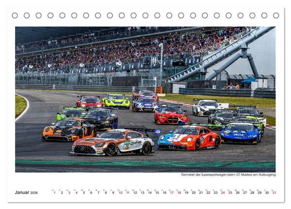 Produktbild: GT Masters am N&uuml;rburgring (Tischkalender 2026 DIN A5 quer), CALVENDO Monatskalender
