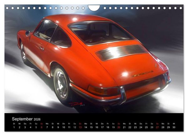 Produktbild: Classic Car Art by Reinhold Art&acute;s (Wandkalender 2026 DIN A4 quer), CALVENDO Monatskalender
