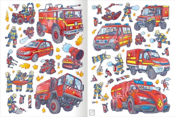 Produktbild: Das Metallic-Stickerbuch &ndash; Feuerwehr