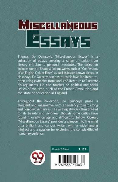 Produktbild: Miscellaneous Essays