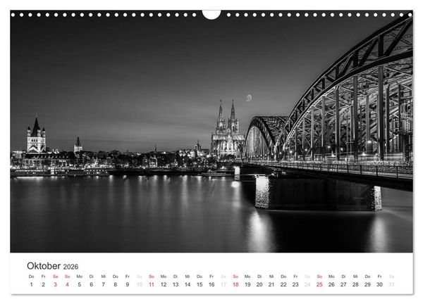 Produktbild: K&ouml;ln - monochrome Ansichten (Wandkalender 2026 DIN A3 quer), CALVENDO Monatskalender
