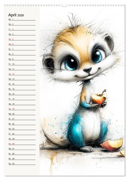 Produktbild: Erdm&auml;nnchen. Kleine Helden des Alltags (hochwertiger Premium Wandkalender 2026 DIN A2 hoch), Kunstdruck in Hochglanz