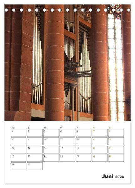 Produktbild: Orgeln zum Verlieben! (Tischkalender 2026 DIN A5 hoch), CALVENDO Monatskalender