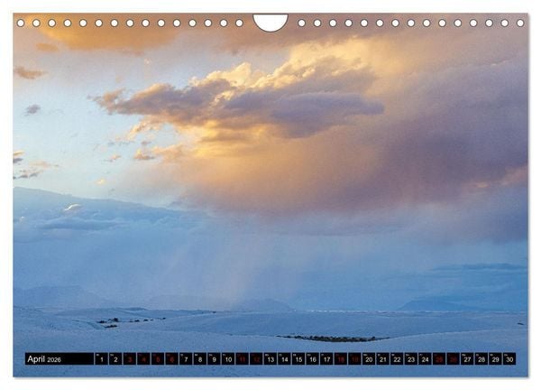 Produktbild: Wei&szlig;e Wunderwelten - White Sands National Monument (Wandkalender 2026 DIN A4 quer), CALVENDO Monatskalender
