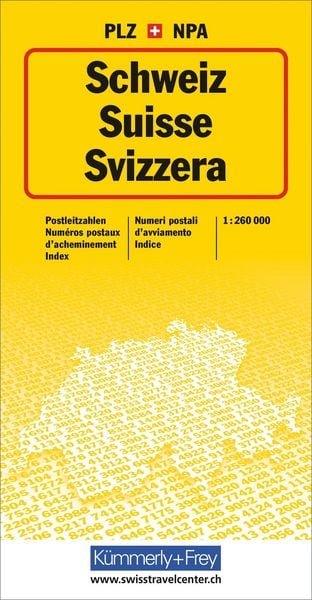 Produktbild: Schweiz, Postleitzahlenkarte