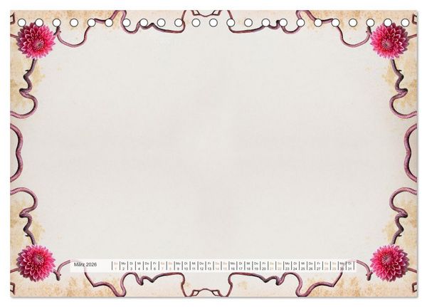 Produktbild: Bastelkalender Nostalgie-Rahmen 2026 (Tischkalender 2026 DIN A5 quer), CALVENDO Monatskalender