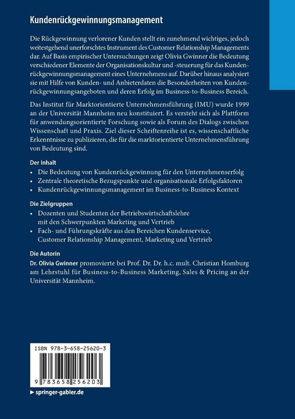 Produktbild: Kundenr&uuml;ckgewinnungsmanagement