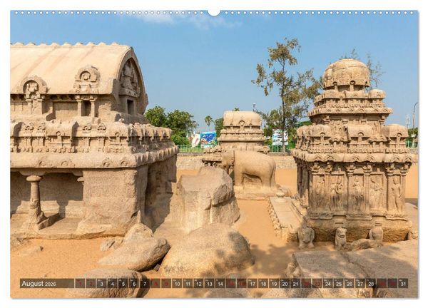 Produktbild: Indien - Mahabalipuram (Wandkalender 2026 DIN A2 quer), CALVENDO Monatskalender