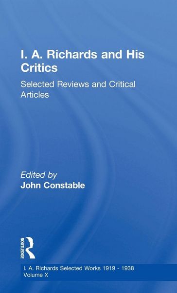 Produktbild: I A Richards & His Critics V10