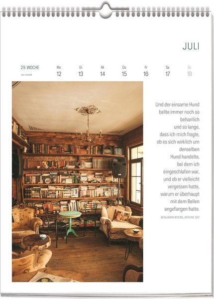 Produktbild: ars vivendi Literatur Kalender 2027