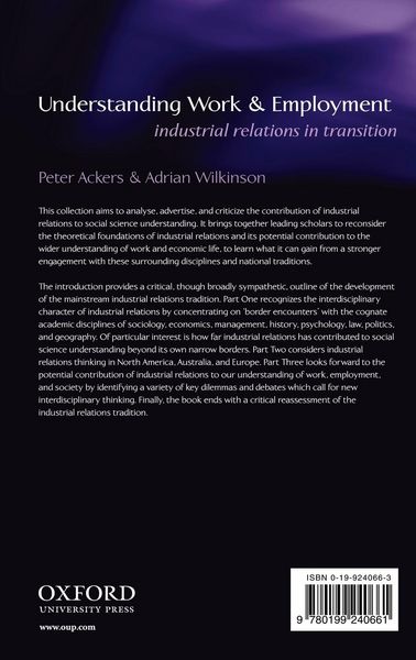 Produktbild: Understanding Work and Employment