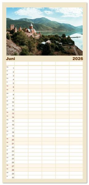 Produktbild: Familienplaner 2026 - Georgien - Neuzeit-Chroniken mit 5 Spalten (Wandkalender, 21 x 45 cm) CALVENDO