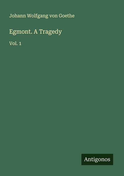 Produktbild: Egmont. A Tragedy