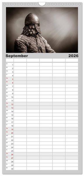 Produktbild: Familienplaner 2026 - Wikinger und Krieger mit 5 Spalten (Wandkalender, 21 x 45 cm) CALVENDO