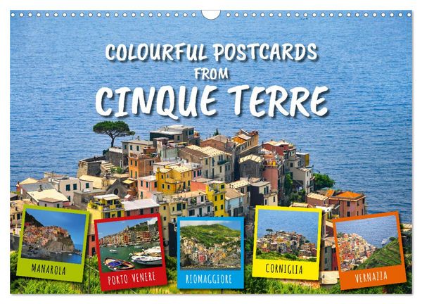 Produktbild: Colourful Postcards from Cinque Terre (Wall Calendar 2026 DIN A3 landscape), CALVENDO 12 Month Wall Calendar