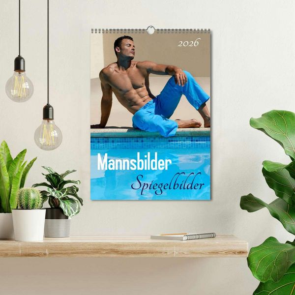 Produktbild: Mannsbilder Spiegelbilder (Wandkalender 2026 DIN A3 hoch), CALVENDO Monatskalender