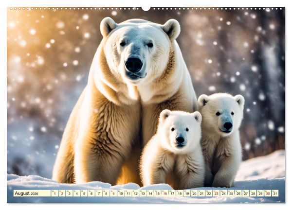 Produktbild: Eisb&auml;ren im Fokus (Wandkalender 2026 DIN A2 quer), CALVENDO Monatskalender