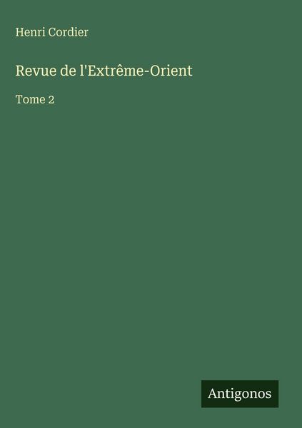 Produktbild: Revue de l'Extr&ecirc;me-Orient