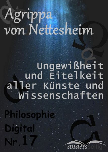 Produktbild: Ungewi&szlig;heit und Eitelkeit aller K&uuml;nste und Wissenschaften