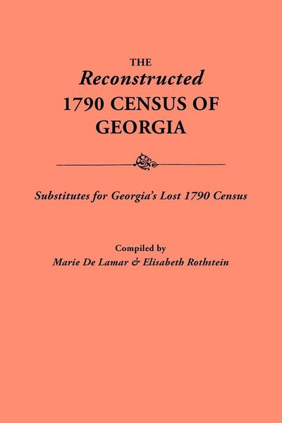 Produktbild: Reconstructed 1790 Census of Georgia