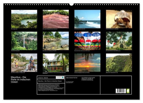 Produktbild: Mauritius - Die Perle im Indischen Ozean (Wandkalender 2026 DIN A2 quer), CALVENDO Monatskalender