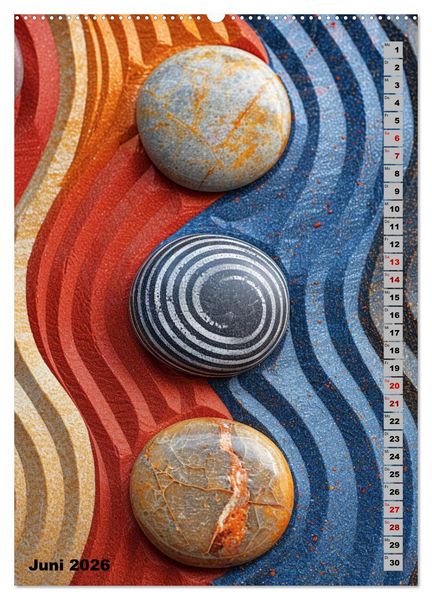 Produktbild: Zen aus Sand (Wandkalender 2026 DIN A2 hoch), CALVENDO Monatskalender