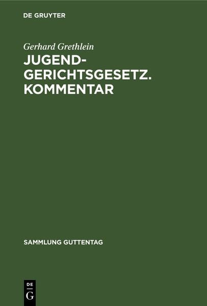 Produktbild: Jugendgerichtsgesetz. Kommentar