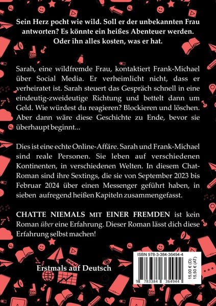 Produktbild: Chatte niemals mit einer Fremden - Eine wahre Online-Aff&auml;re