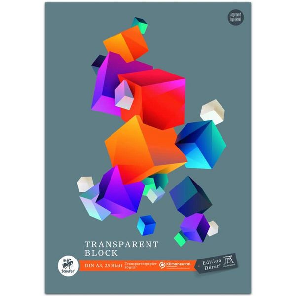 Staufen Transparentpapierblock 25 Bogen 80g/m² DIN A3
