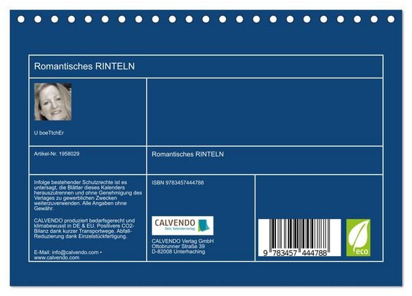 Produktbild: Romantisches RINTELN (Tischkalender 2026 DIN A5 quer), CALVENDO Monatskalender