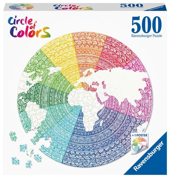 Produktbild: Puzzle Ravensburger Circle of Colors - Mandala 500 Teile