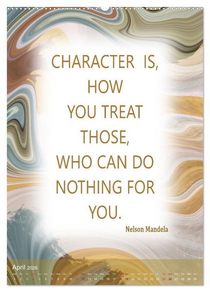 Produktbild: Inspiring sayings (Wall Calendar 2026 DIN A2 portrait), CALVENDO 12 Month Wall Calendar